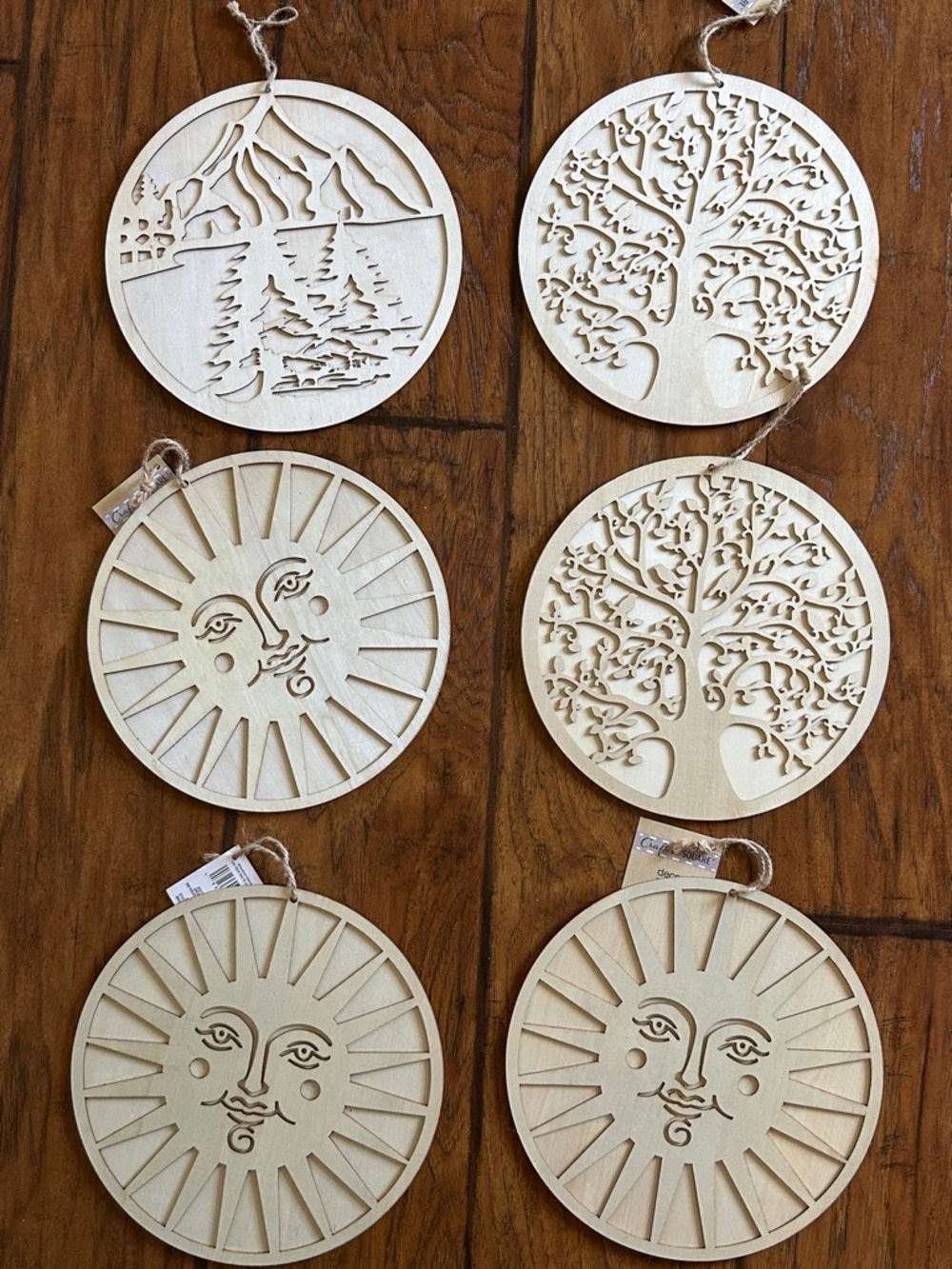 Wood Sun & Tree DIY door decorations NEW paint them any way you want to!